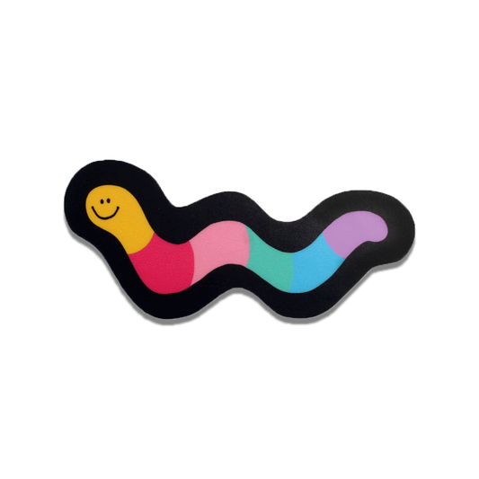 Rainbow Worm Sticker