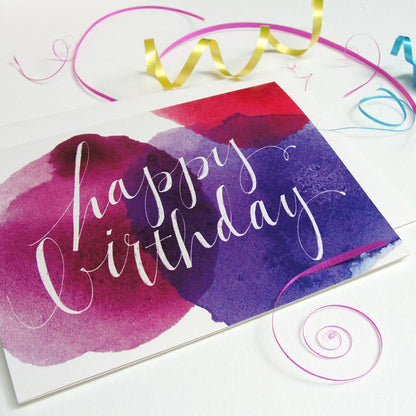 Watercolor Happy Birthday